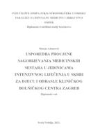 Usporedba procjene sagorijevanja medicinskih sestara u jedinicama intenzivnog liječenja u skrbi za djecu i odrasle Kliničkog bolničkog centra Zagreb