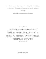 Učestalost internetskog nasilja kod učenika srednjih škola na području Vukovarsko-srijemske županije