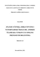 Znanje učenika Zdravstvene i veterinarske škole Dr. Andrije Štampara Vinkovci o spolno prenosivim bolestima