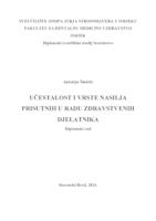 Učestalost i vrste nasilja prisutnih u radu zdravstvenih djelatnika