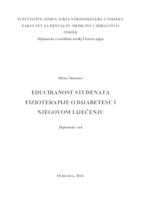 Educiranost studenata fizioterapije o dijabetesu i njegovom liječenju