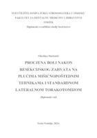 Procjena boli nakon resekcijskog zahvata na plućima mišićnopoštednim tehnikama i standardnom lateralnom torakotomijom