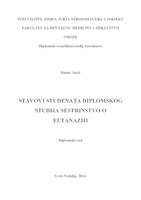 Stavovi studenata diplomskog studija Sestrinstvo o eutanaziji