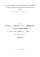 Povezanost simptoma depresije, anksioznosti i stresa s kvalitetom sna studenata sestrinstva