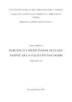 Percepcija medicinskih sestara/ tehničara o palijativnoj skrbi