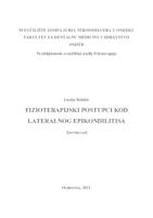 prikaz prve stranice dokumenta Fizioterapijski postupci kod lateralnog epikondilitisa