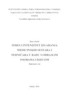 prikaz prve stranice dokumenta Stres i intenzitet izgaranja medicinskih sestara i tehničara u radu s odraslim osobama i djecom