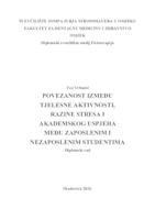 prikaz prve stranice dokumenta Povezanosti između tjelesne aktivnosti, razine stresa i akademskog uspjeha među zaposlenim i nezaposlenim studentima