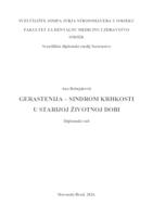 prikaz prve stranice dokumenta Gerastenija- sindrom krhkosti u starijoj životnoj dobi