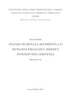 prikaz prve stranice dokumenta Znanje studenata sestrinstva o humanoj fiksaciji u jedinici intenzivnog liječenja