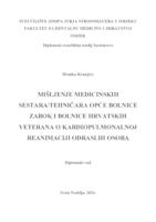 prikaz prve stranice dokumenta Mišljenje medicinskih sestara/tehničara Opće bolnice Zabok i bolnice hrvatskih veterana o kardiopulmonalnoj reanimaciji odraslih osoba