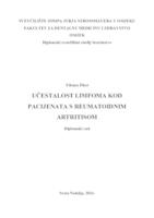 prikaz prve stranice dokumenta Učestalost limfoma kod pacijenata sa reumatoidnim artritisom