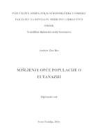 prikaz prve stranice dokumenta Mišljenje opće populacije o eutanaziji