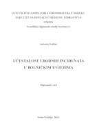 prikaz prve stranice dokumenta Učestalost ubodnih incidenata u bolničkim uvjetima