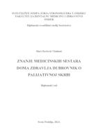 prikaz prve stranice dokumenta Znanje medicinskih sestara Doma zdravlja Dubrovnik o palijativnoj skrbi