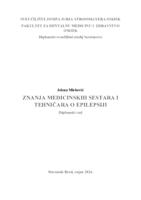 prikaz prve stranice dokumenta Znanja medicinskih sestara i tehničara o epilepsiji