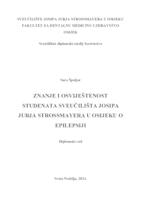 prikaz prve stranice dokumenta Znanje i osviještenost studenata sestrinstva na Sveučilištu Josipa Jurja Strossmayera u Osijeku o epilepsiji