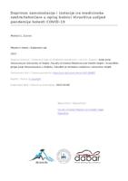 prikaz prve stranice dokumenta Doprinos samoizolacije i izolacije na medicinske sestre/tehničare u općoj bolnici Virovitica uslijed pandemije bolesti COVID-19